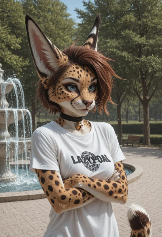 Feline, Serval, Rwfserval, Furry, Anthro, Yellow Fur, White...