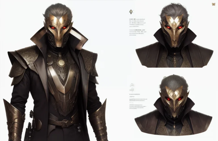 Tkchar A Organic Male Cyborg Vampire Mask, Diffuse Lighting,...