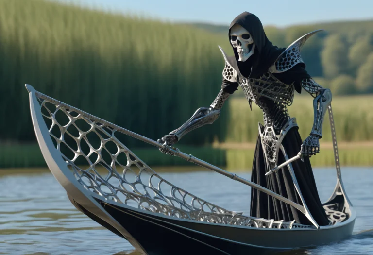 Reach For The Reapers Scythe Sailing The River Styx Watching...