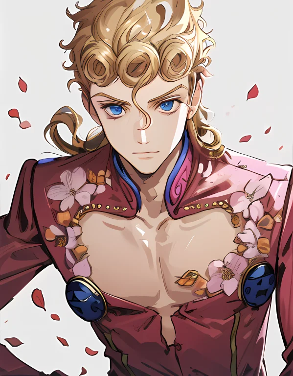 Floral Pattern On Suit, Detailed Face, Giorno Giovanna, Mast...