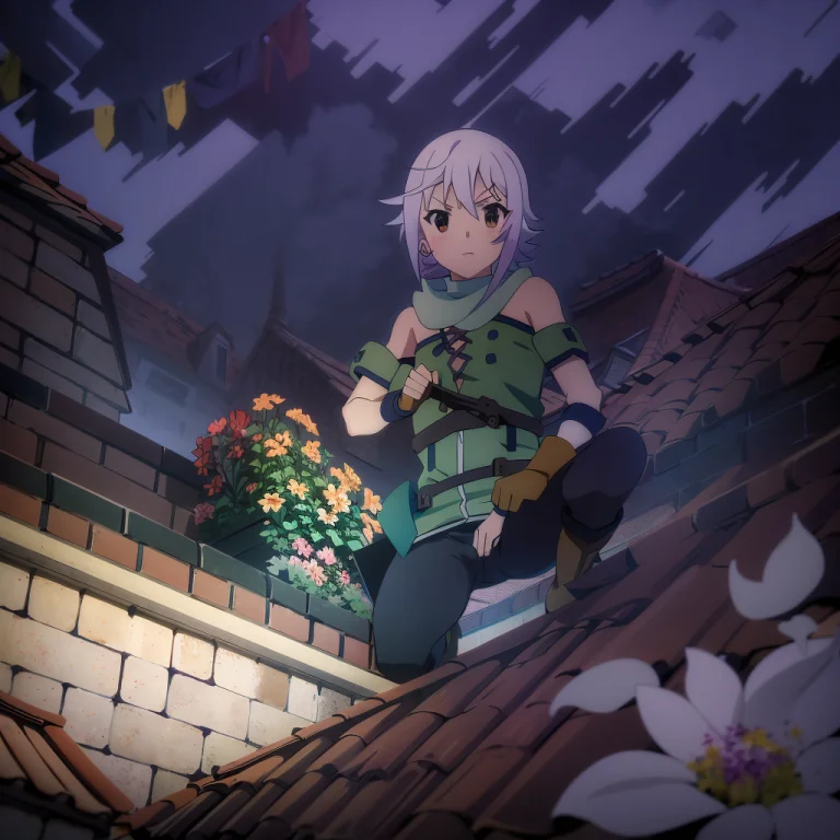 Axel, Rooftop Chris, Crouching Flowers Night Petals Masterpi...