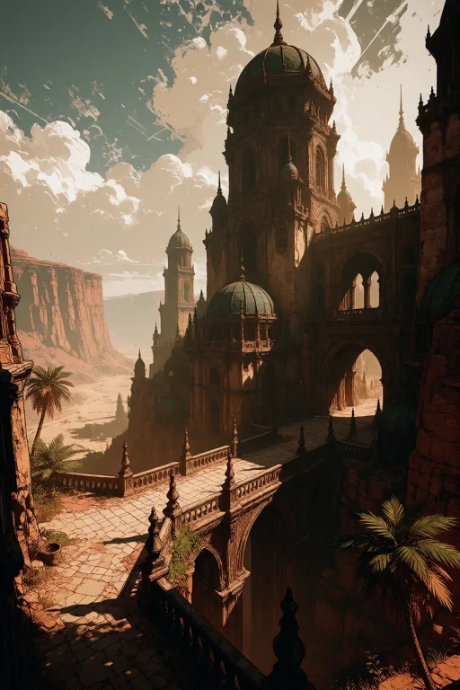 Ta86inkriot, Thin Black Outlines, A Sprawling Fantasy City B...