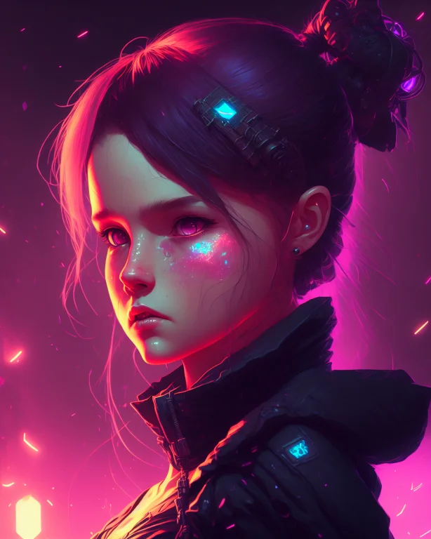 A Portrait Of A Girl, By Eonn-250, At Night