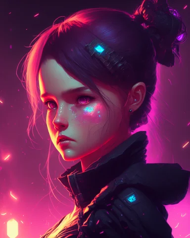 A Portrait Of A Girl, By Eonn-250, At Night — Stable Diffusion AI Prompt: a portrait of a girl, by eonn-250, at night