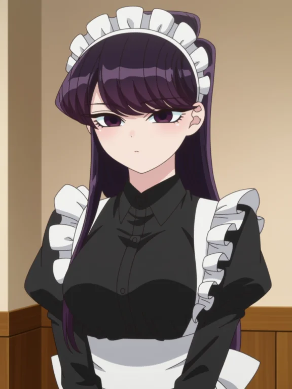 Anime Screencap,anime Coloring, 1girl,komi Shouko,purple Eye...