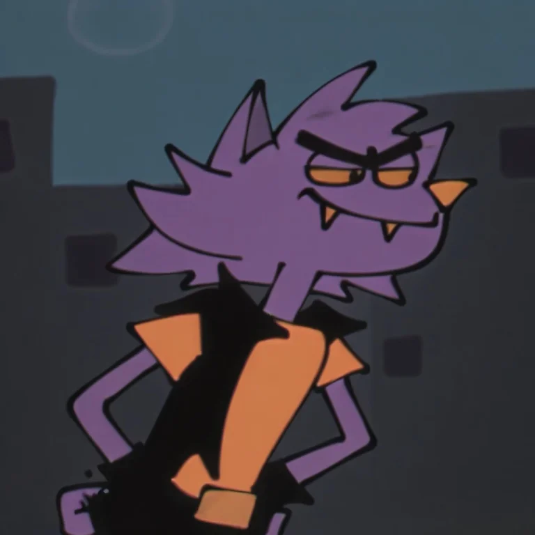 Roxstca, Furry, Animal Ears, Purple Fur, Black Eyes, Yellow...