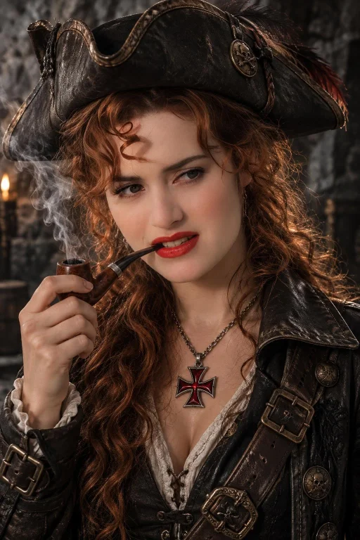 Prompt A Hyper-realistic Cinematic Portrait Of A Female Pira...
