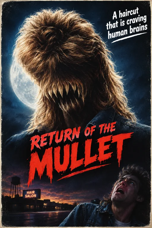 Create A Mocking Horror Movie Poster Return Of The Mullet A...