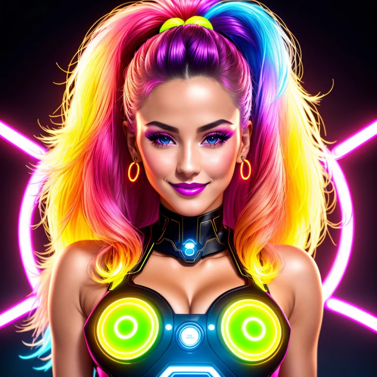 Masterpiece, 4k, Hq, Loraneonbabes0.6, Neon Babe, Looking At...