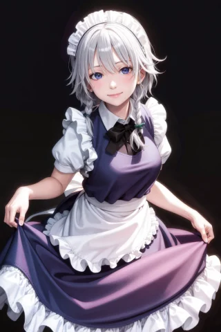 Masterpiece, Best Quality,1girl, Izayoi Sakuya, Solo, Maid H... — Stable Diffusion AI Prompt: masterpiece, best quality,1girl, izayoi sakuya, solo, maid headdress, blue eyes,...