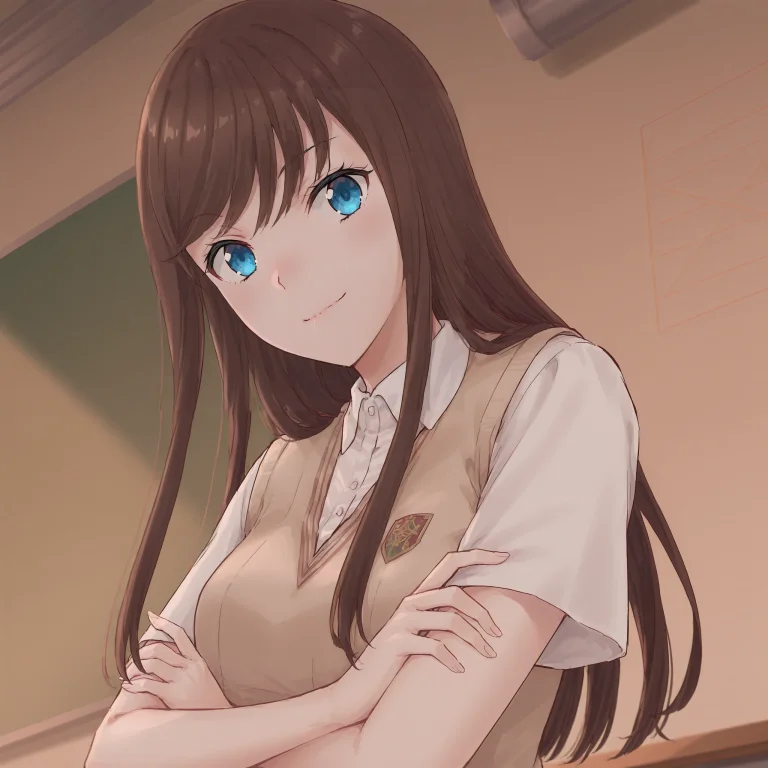 Lorareiri Hasekura1reirihasekura, 1girl, Solo, Brown Sweater...