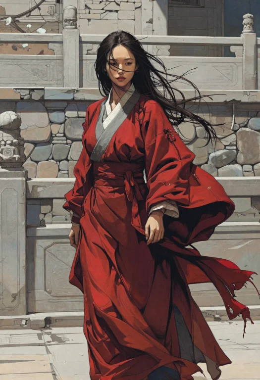 Bradhamel Art Style, 1girl, Solo, Adult East Asian Woman, Fu...