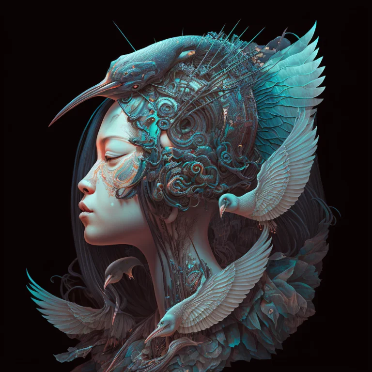 Midjourney 3 D Goddess Close - Up Profile Portrait With Ram...