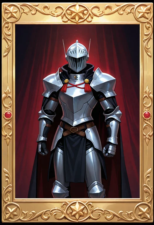 Sfw,bestquality,sourceanime,card Frame,1man,solo,knight