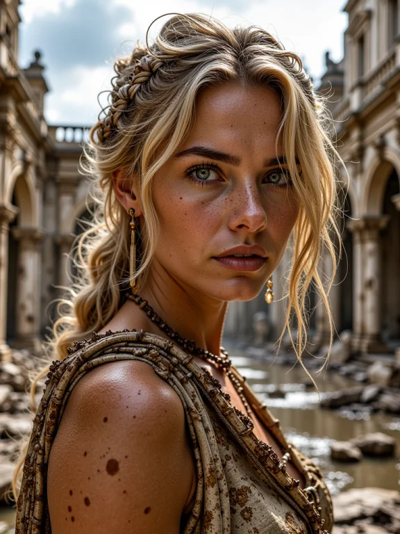 Hrgec, C0rr1d0r, Extreme Close-up Of A Blonde Low Up-do Hair...