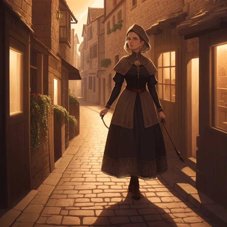 Woman, Highly Detailed, Medieval Village, Intricate, Cinemat...