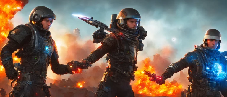 Detailed Colorful Digital Painting, Scifi Military1.1, Reali...