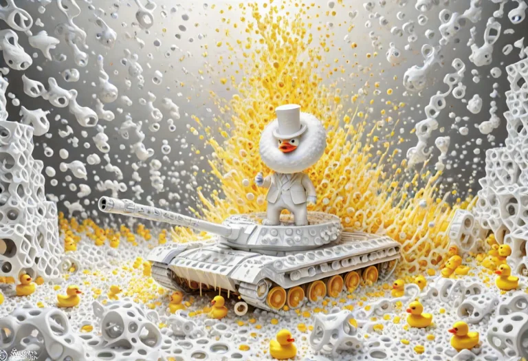 Lazypos, Duck, Top Hat, Business Suit, Standing On Tank, Hol...