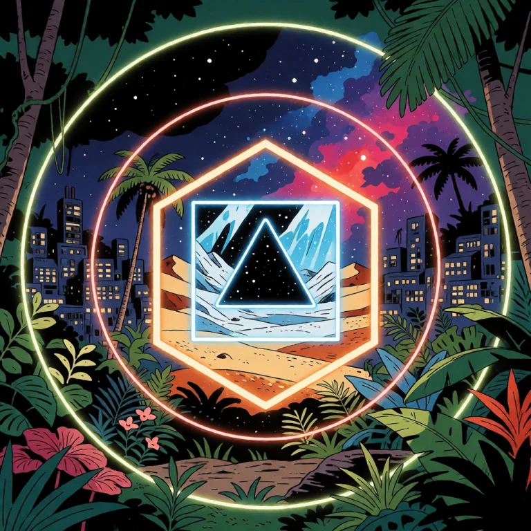 V4ss4g0x,flat Art, A Jungle With Concentric Frames Made Of T...