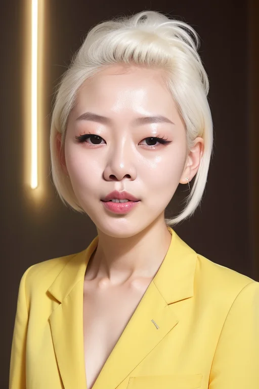 Portrait Of A Desirable Loving South Korean Woman With Pearl...