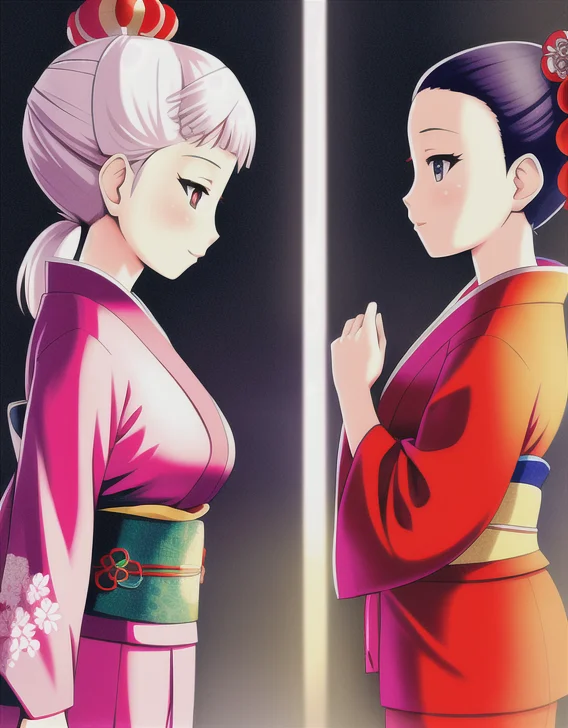 Art By Apstle, Kimono, Traditional, Japanese, Culture, Elega...