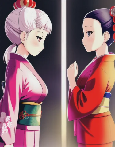 Art By Apstle, Kimono, Traditional, Japanese, Culture, Elega... — Stable Diffusion AI Prompt: art by apstle, kimono, traditional, japanese, culture, elegant, graceful, serene...