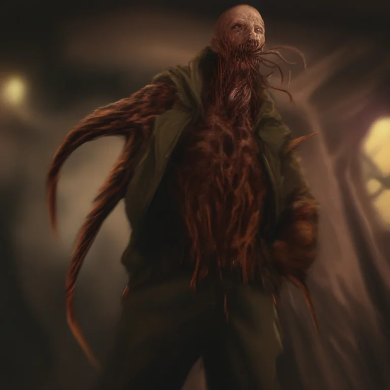 Benwands, Human,monster,eyeless,melting Skin,mouth Tentacle,...