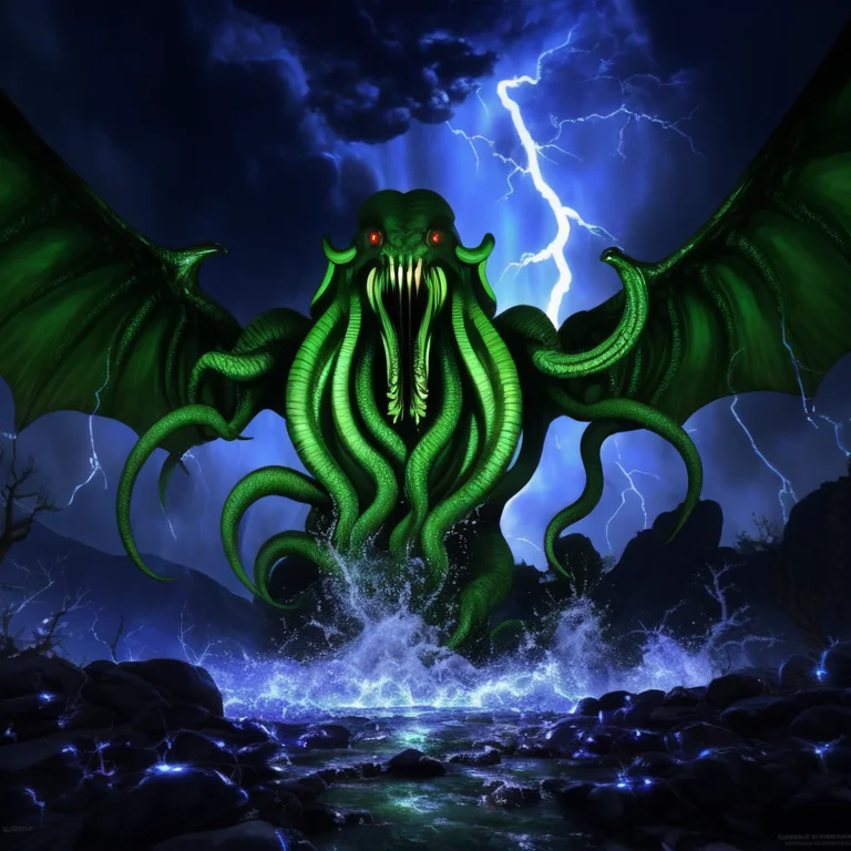 Masterpiece, Ultra Realistic 8k Cg, 2 Cthulhu, Lightning, Lo...