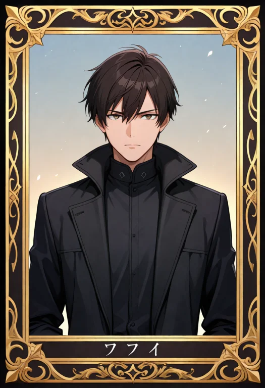 Sfw,bestquality,sourceanime,card Frame,1man,solo,hunter