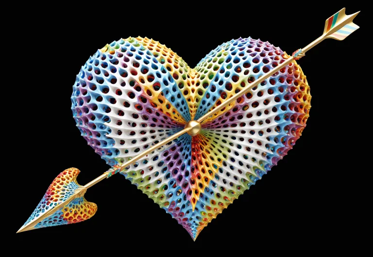 Lazypos, Heart Stabbed By An Arrow, Gyroid, Gyroid Lattice,...