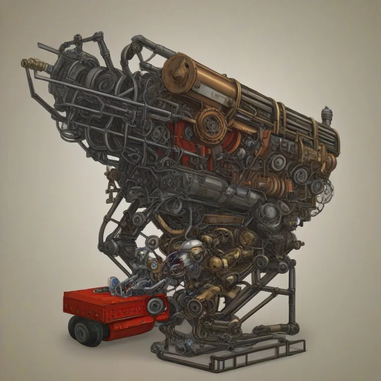 A Chicken Interlocking Gears Multiple Cogs Of Various Sizes...