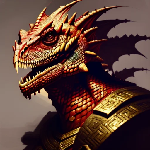 Portrait Of A Ancient Greek Medium Carmine Dragonbornperson,...