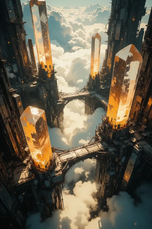 Nature, A Breathtaking Vertical Digital Painting Of A Futuri...