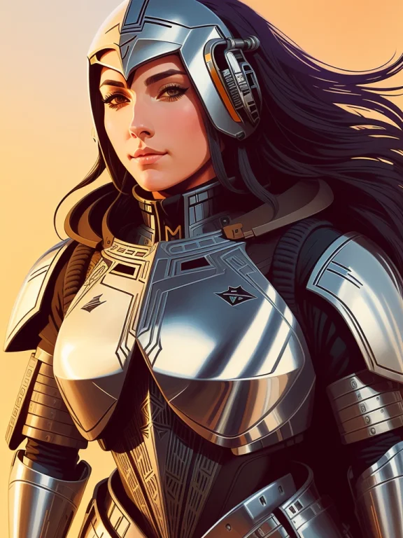 A Woman In Armor, Intricate Details, Art By Syd Mead1.2, Sha...