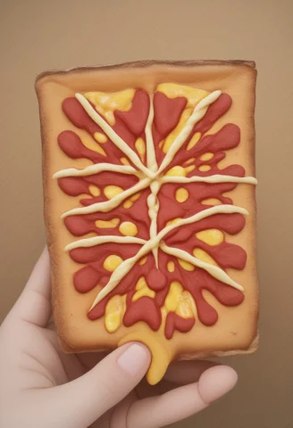 Rating Safe, Gyroid Lattice, Holding A Slice Of Gyroid Pizza... — Stable Diffusion AI Prompt: rating safe, gyroid lattice, holding a slice of gyroid pizza, hand