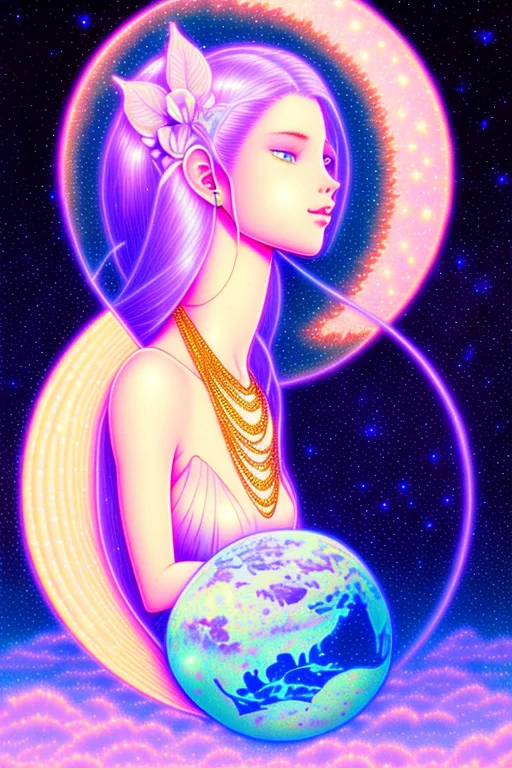 Pale Girl, In The Style Of Kawaii-colors, Intricate, Epic, D...