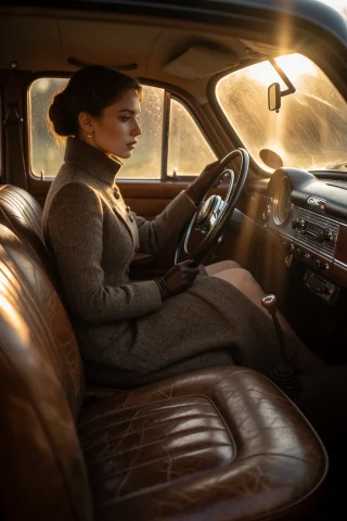 7. A Stunning, Complex Composition Of A Woman In A Vintage,... — Stable Diffusion AI Prompt: 7. A stunning, complex composition of a woman in a vintage, high-collared tweed...