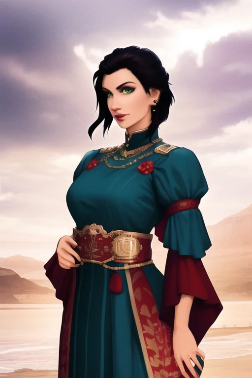 A Solo Woman Depicted Wearing Traditional Earth Kingdom Clot...
