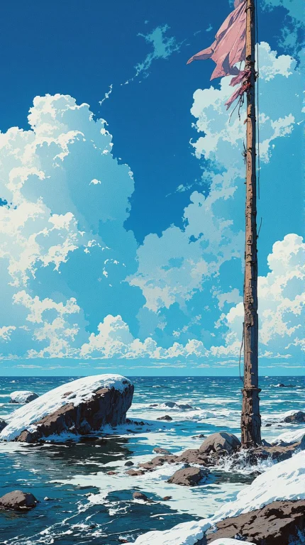 Anime Artwork Rockwell Kent Monumental Seas, Estuary With Oy...