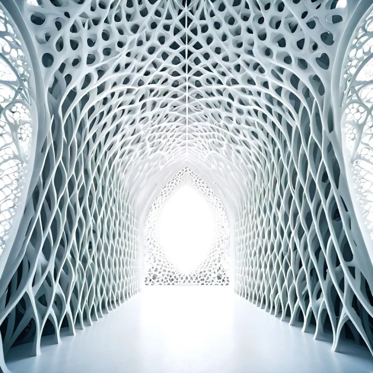 A Grand Gothic Cathedral Reimagined As A Giant White Matte G...