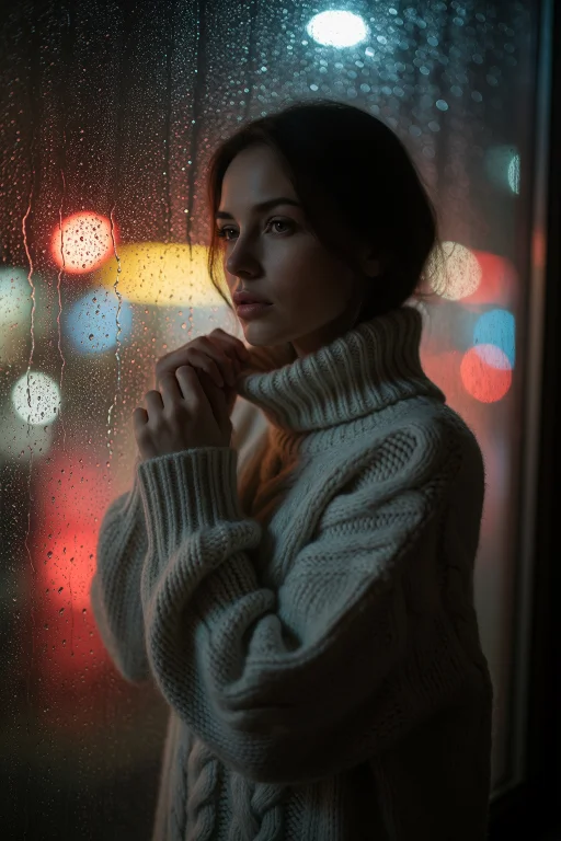 10. A Moody, Hyper-detailed Portrait Of A Woman In A Cozy, O...