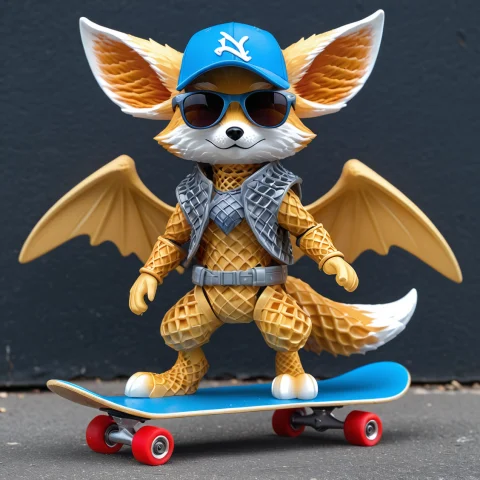 Gyroid, Lattice Structure1.1, Fennec Fox Knight, Armor, Wear... — SDXL AI Prompt: gyroid, (lattice structure:1.1), fennec fox knight, armor, wearing sunglasses, w...
