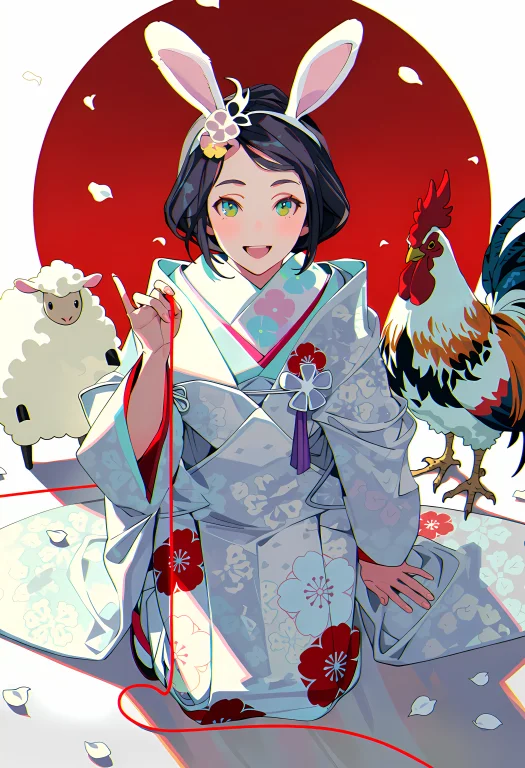 Taikistyle, 1girl, String Of Fate, String, Japanese Clothes,...