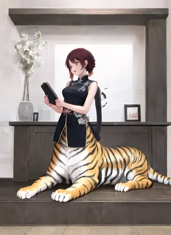 Masterpiece, Best Quality,a Portray Of A Woman ,taur,tiger 1... — Stable Diffusion AI Prompt: masterpiece, best quality,a portray of a woman ,taur,(tiger :1.2),extemely detai...