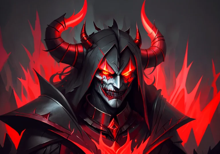 Sameal The King Of Demons, Male, Glowing Red Pupils, Demon H...