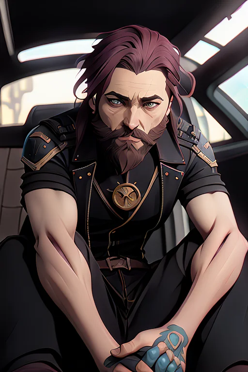 Man With Beard Sitting In A Car, Arcan3v2
