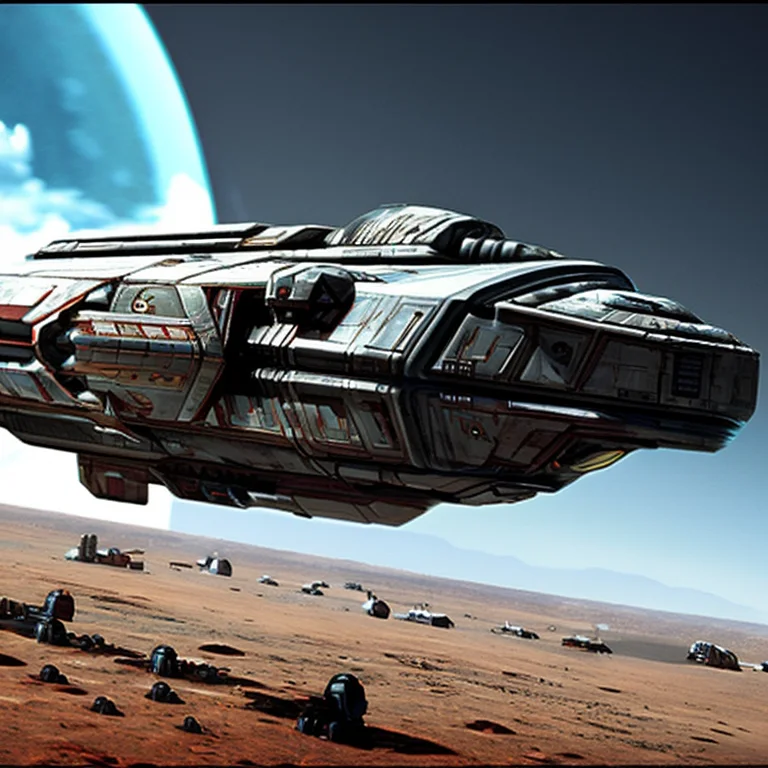 A Davespacefour Landing In A Field