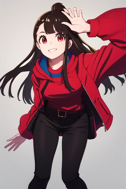 Atsuko Kagari, Red Jacket, Black Pants, Masterpiece, Best Qu...