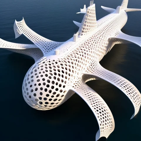 A Submerging Military Submarine In The Ocean, Completely Cov... — SDXL AI Prompt: A submerging military submarine in the ocean, completely covered in a beautiful...