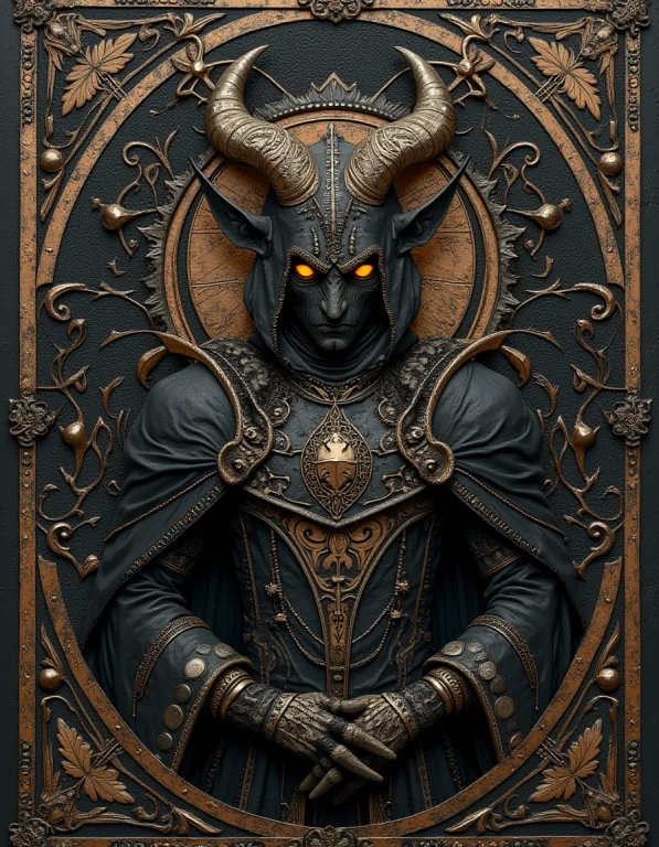 Medieval,fantasy Art,dark Colors,grim Mood,embossed In Metal...